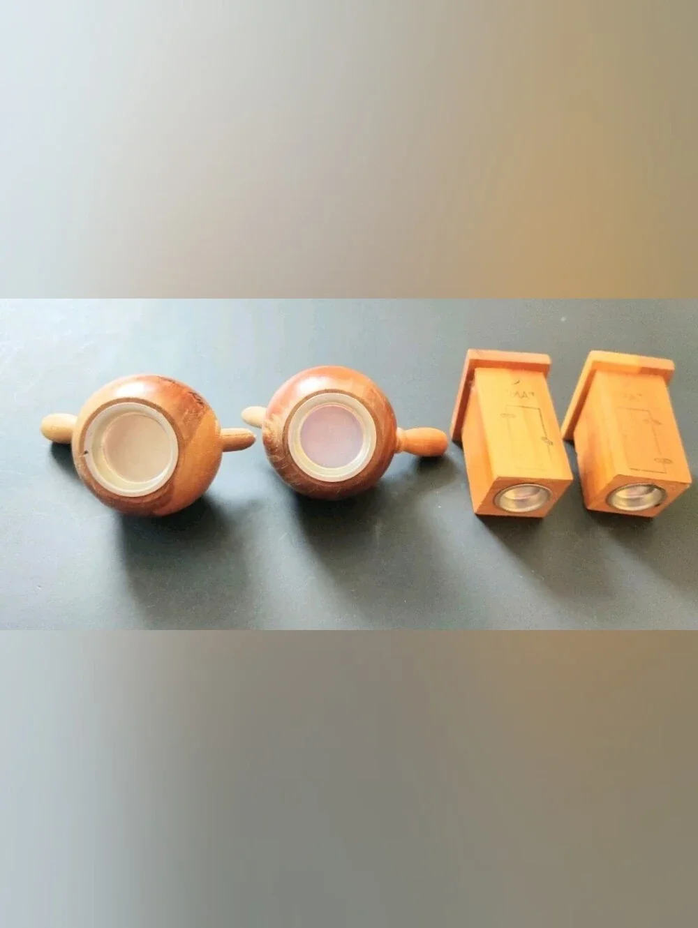 5 PairsVintage Wooden Salt And Pepper Shakers